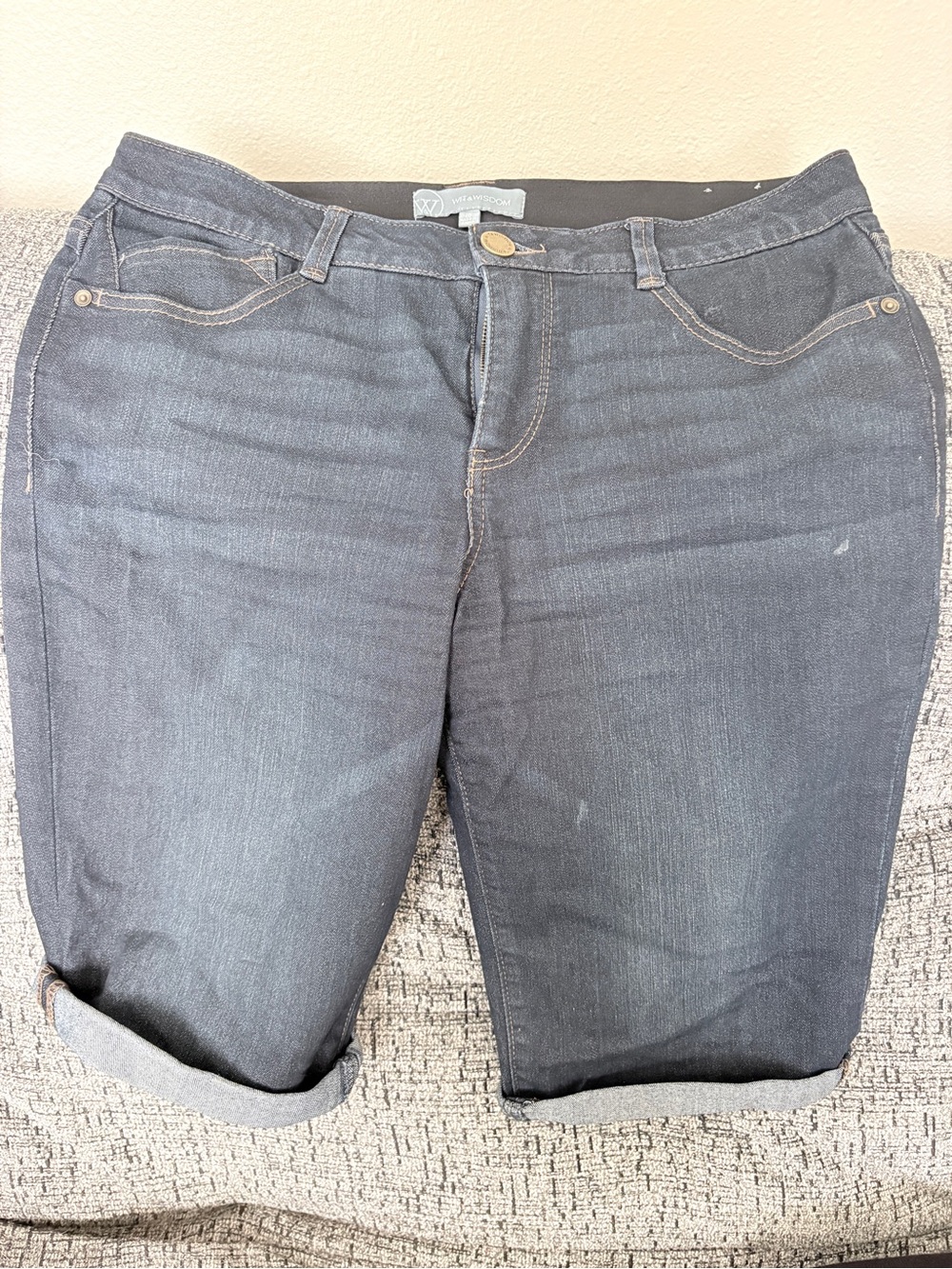 Wit & Wisdom Dark Wash Denim Bermuda Shorts